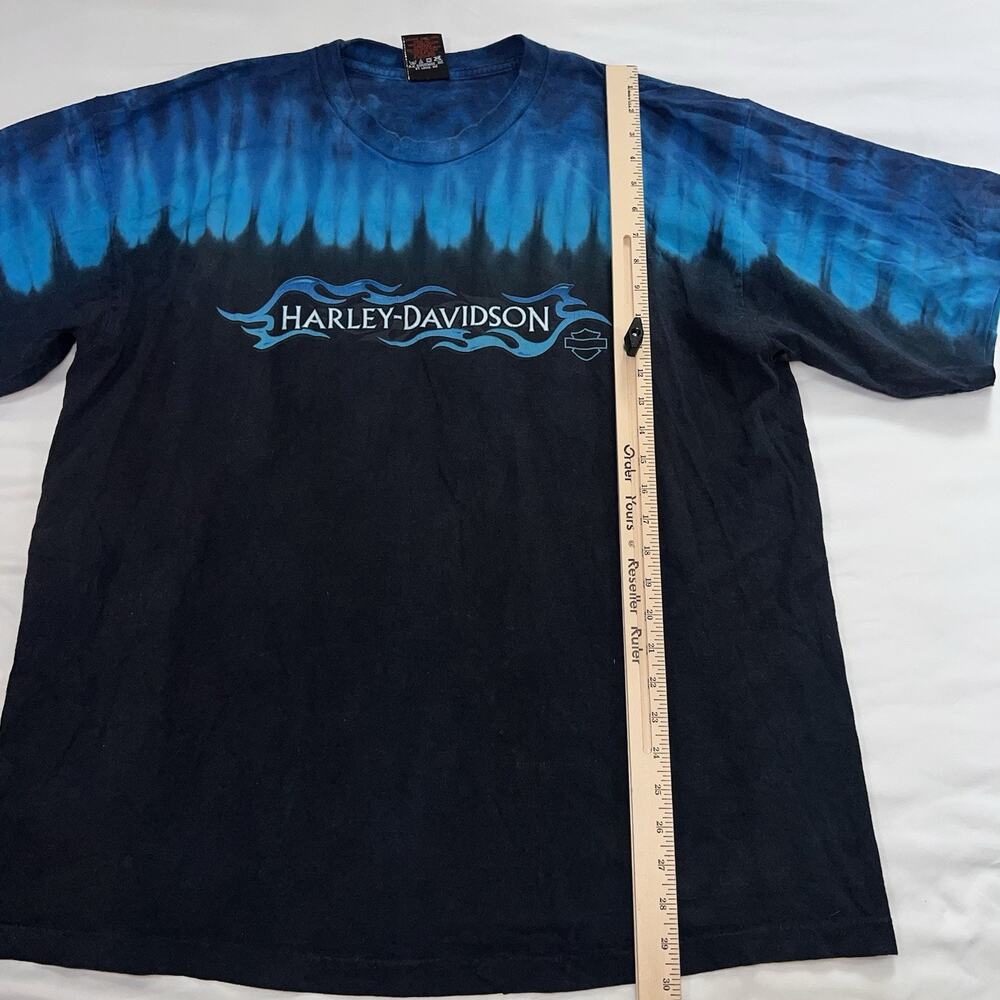 Harley-Davidson Blue and Black Short Sleeve Tee - Picture 6 of 11
